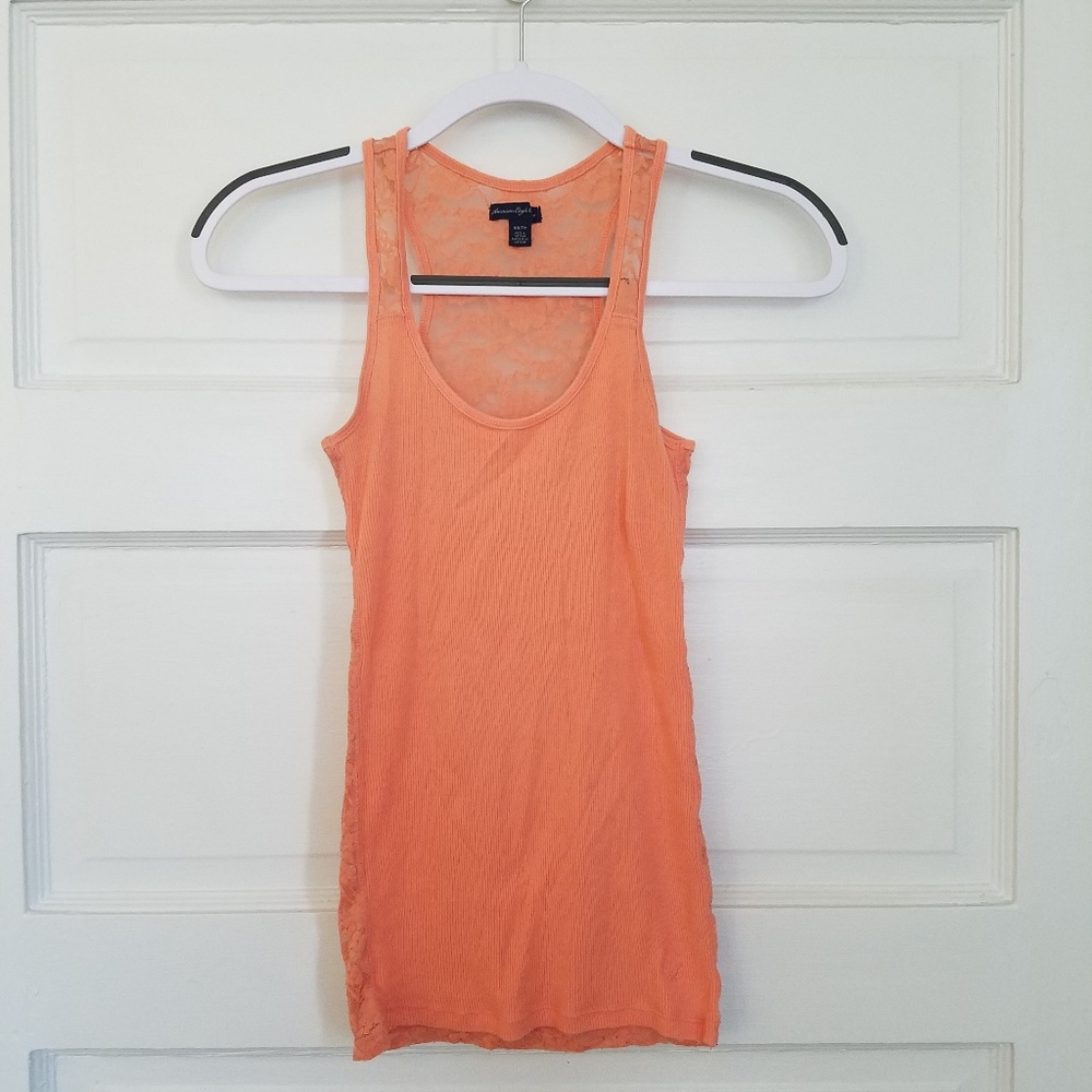 American Eagle Lace Racerback Tank Tee Size XS